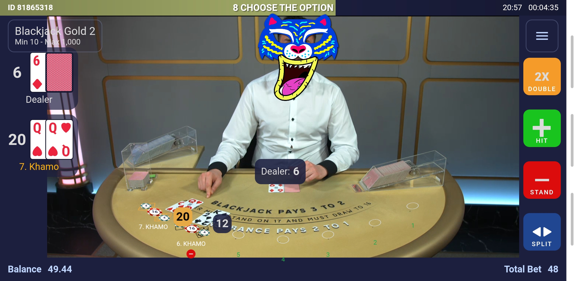 live blackjack dealers online
