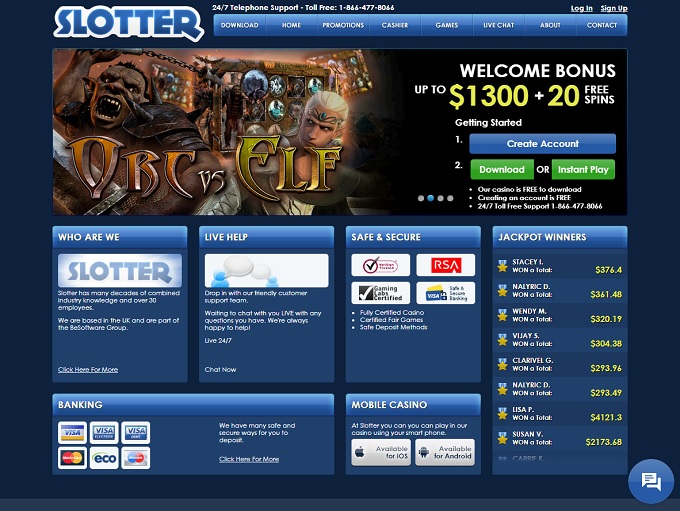 Slotter Casino No Deposit Codes