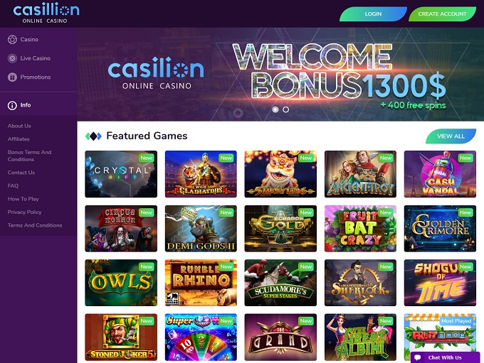 Casillion casino no deposit check