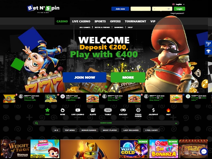 Free spin casino no deposit bonus