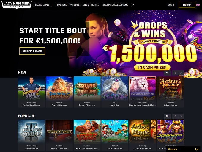 Lady Hammer Casino Sign Up Bonus Code