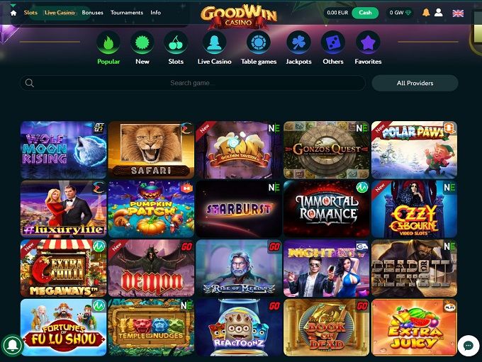 слоты GoodWin Casino 100 руб