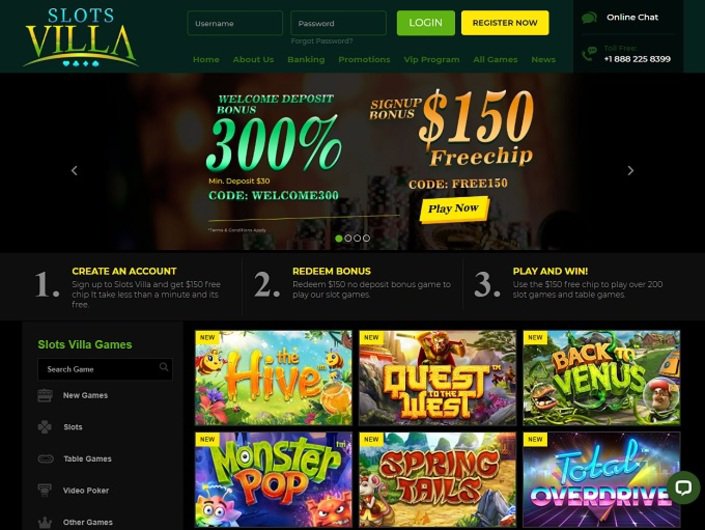 Slots Villa Casino $25 Free Chip