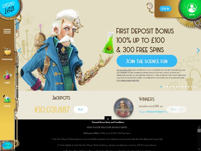 Casino lab no deposit bonus codes