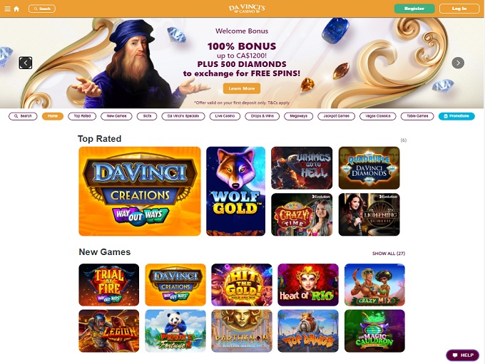Da Vinci's Casino Hp