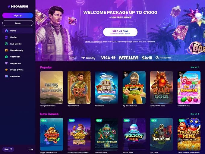 MegaRush Casino hp