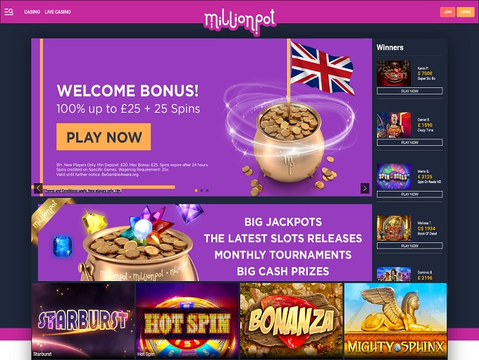 Millionpot Casino hp