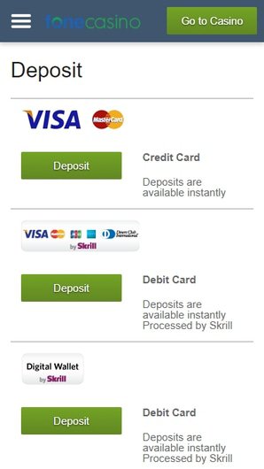 Fone casino sign up bonuses