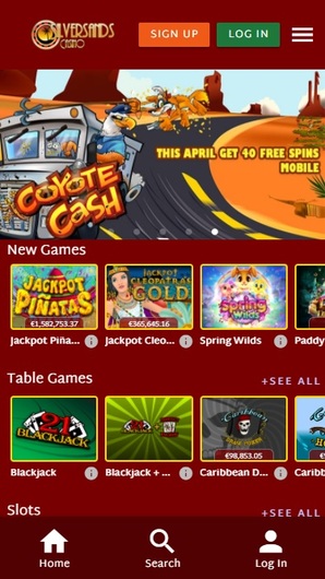 Silver sands casino sign up bonus card