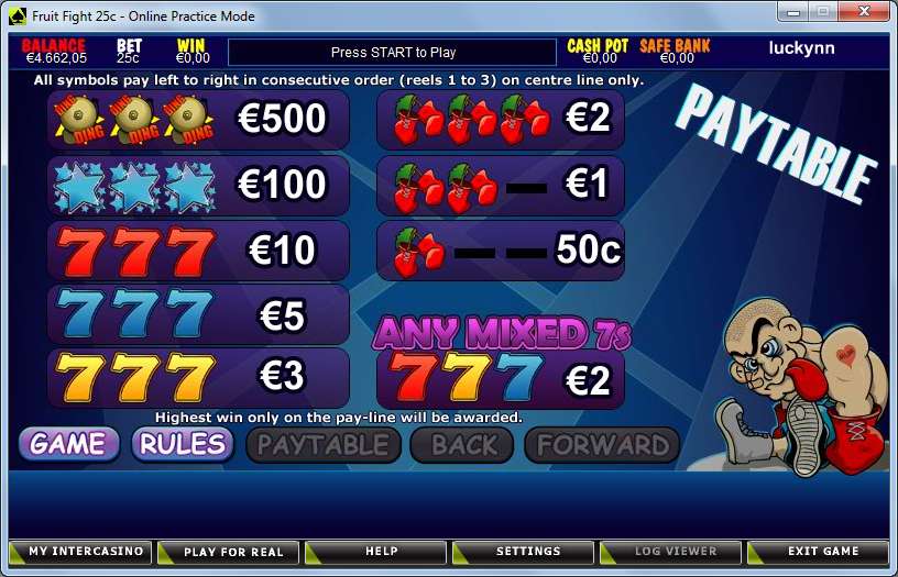 Fruit Fight 50c Classic Slot review from Nyx