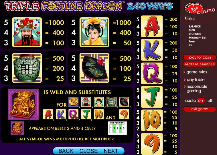 Triple Fortune Dragon Slot Game