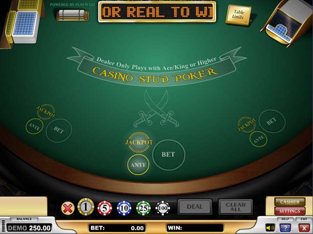 casino stud poker play n go slot