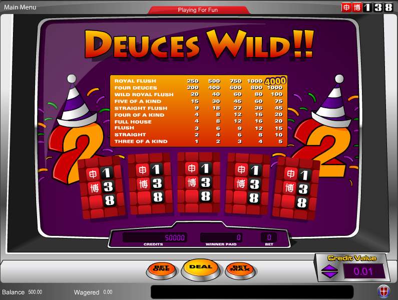 igt deuces wild slot machine