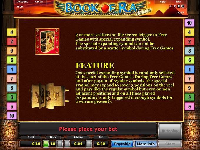 Book Of Ra Deluxe Slot Review From Novomatic