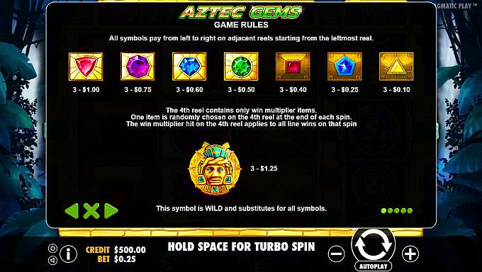 Aztec gems deluxe slot demo