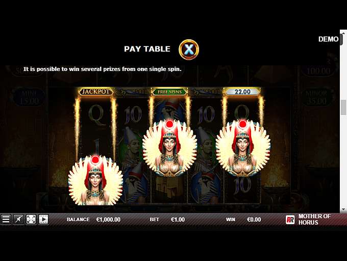 Mother Of Horus Slot By Red Rake Gaming » Review + Demo Game