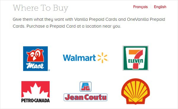 Vanilla Prepaid - where to buy